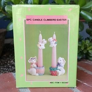 Vintage Easter Candle Climbers Pastel